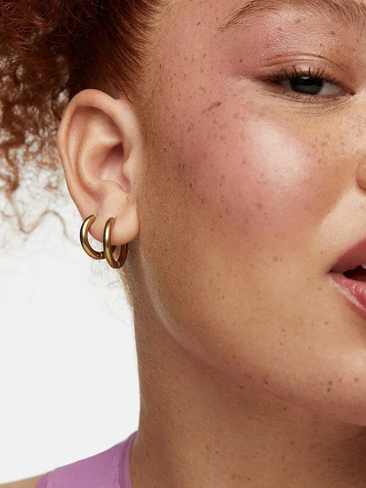 Dames set met kleine oorringen – Minimalistische oorringetjes in drie formaten