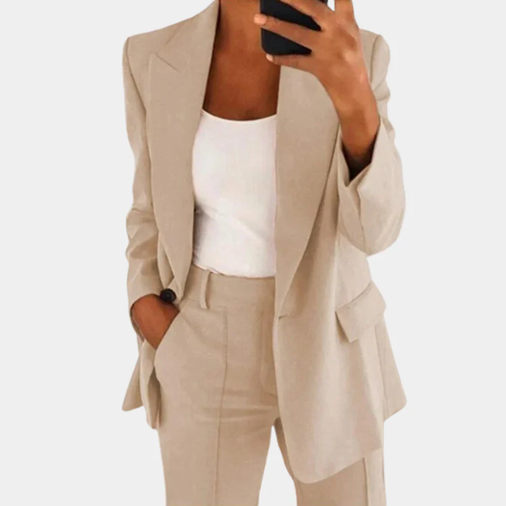 Blazer Set Dames – Zakelijke Two-Piece Outfit