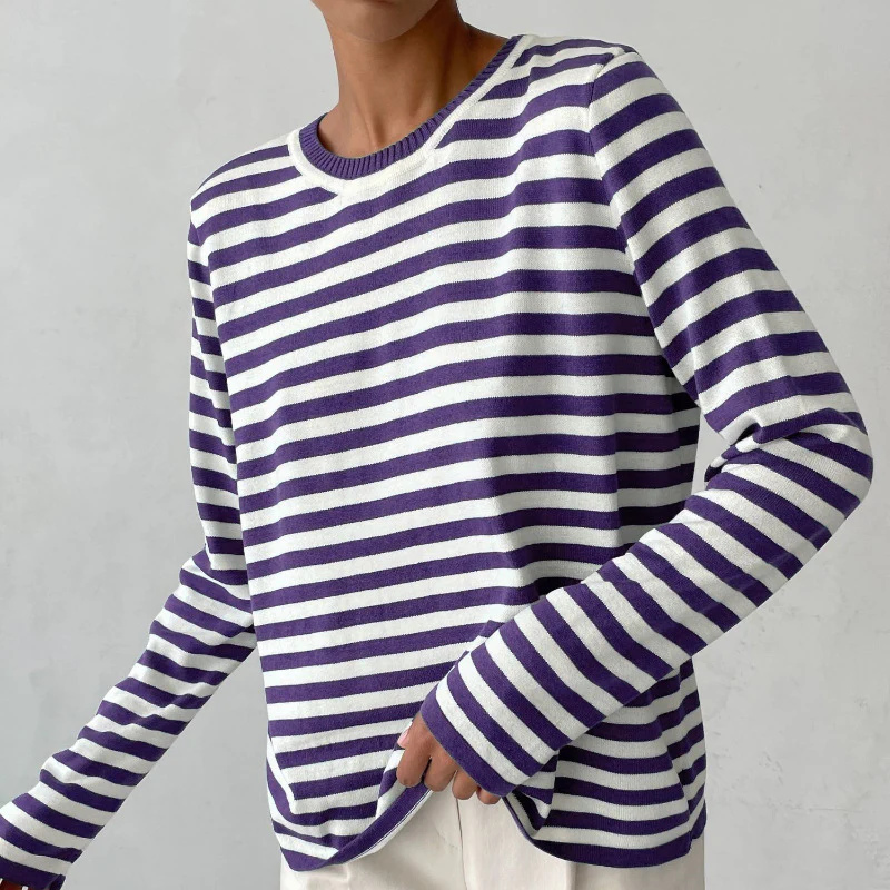 Gestreepte Trui met Lange Mouwen – Tijdloos en Casual