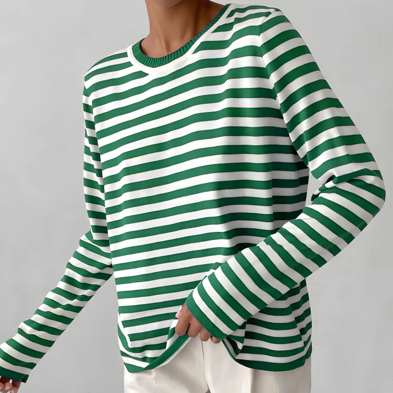 Gestreepte Trui met Lange Mouwen – Tijdloos en Casual