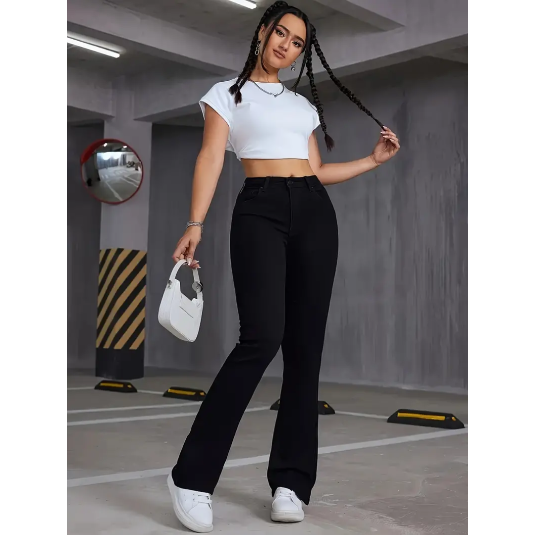 Johanna - Hoge taille elastische broek