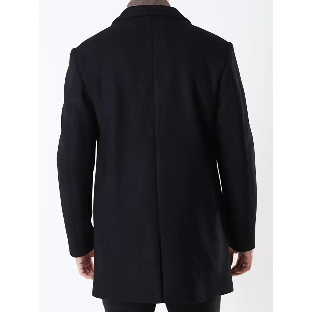 Jacob - Midellange effen trenchcoat
