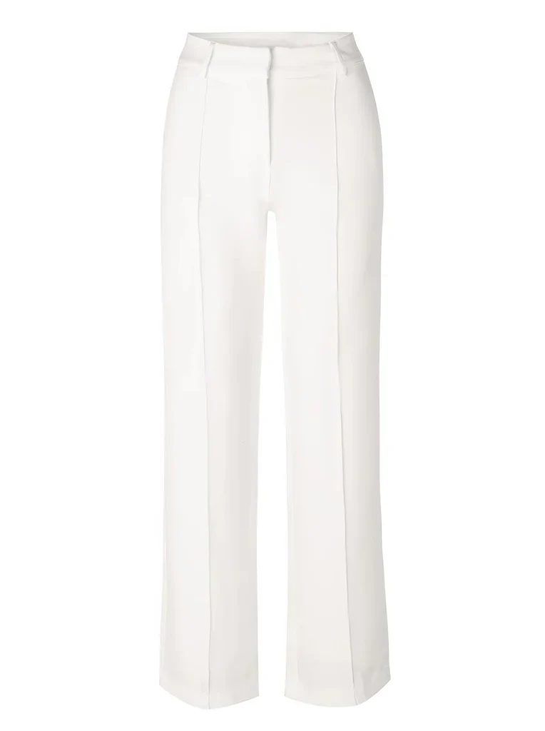 Flared Broek Dames High Waisted – Uitlopende Stretchbroek met Naden