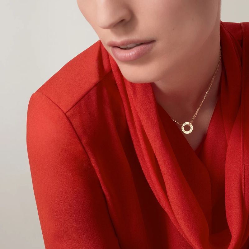 Dames ketting – Dubbele ketting met ronde hanger en gegraveerde tekst