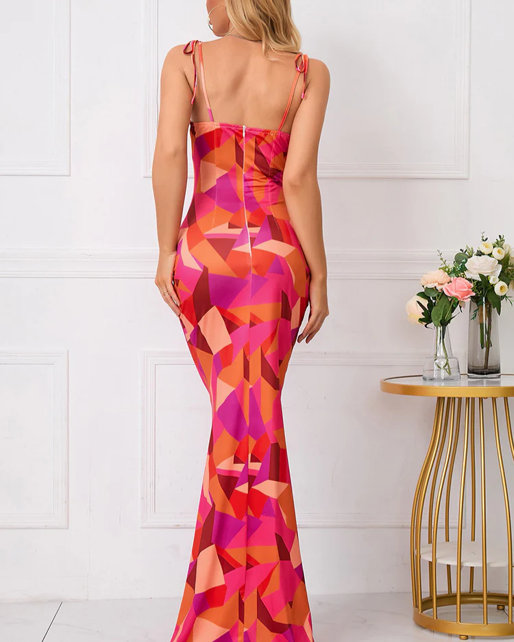 Lange Jerseyjurk met Rozenprint – Elegante Zomerjurk