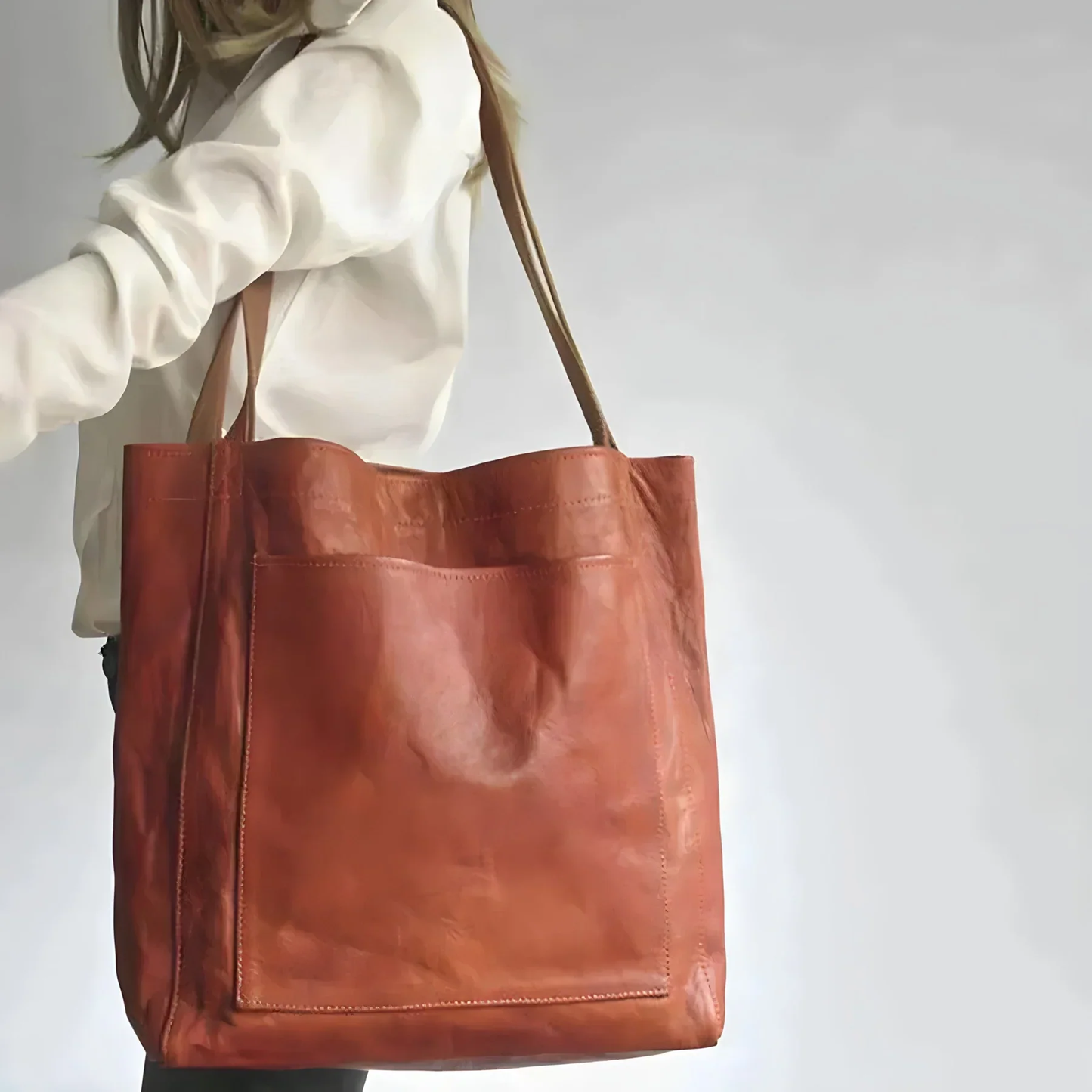 Leren shopper tas – Minimalistisch ontwerp met ruime opbergcapaciteit