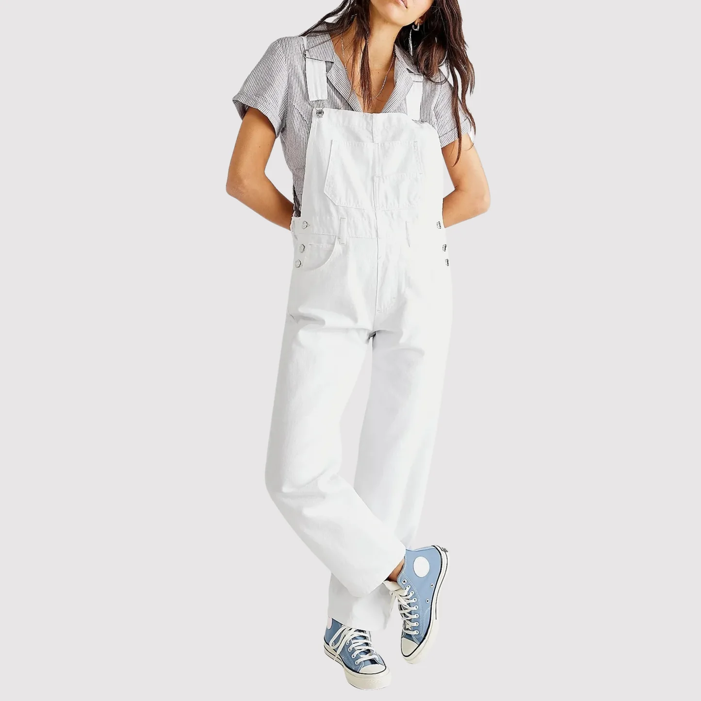 Denim tuinbroek – Relaxed fit met vintage feel