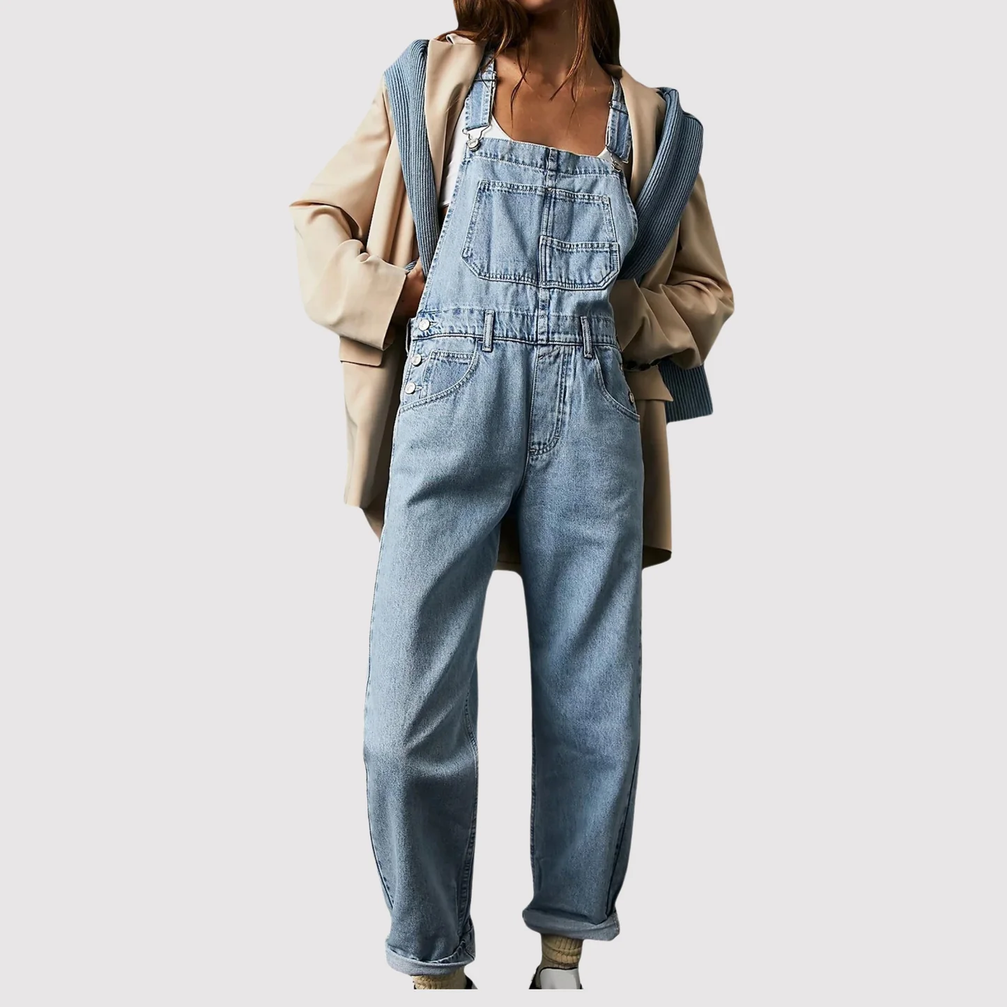 Denim tuinbroek – Relaxed fit met vintage feel