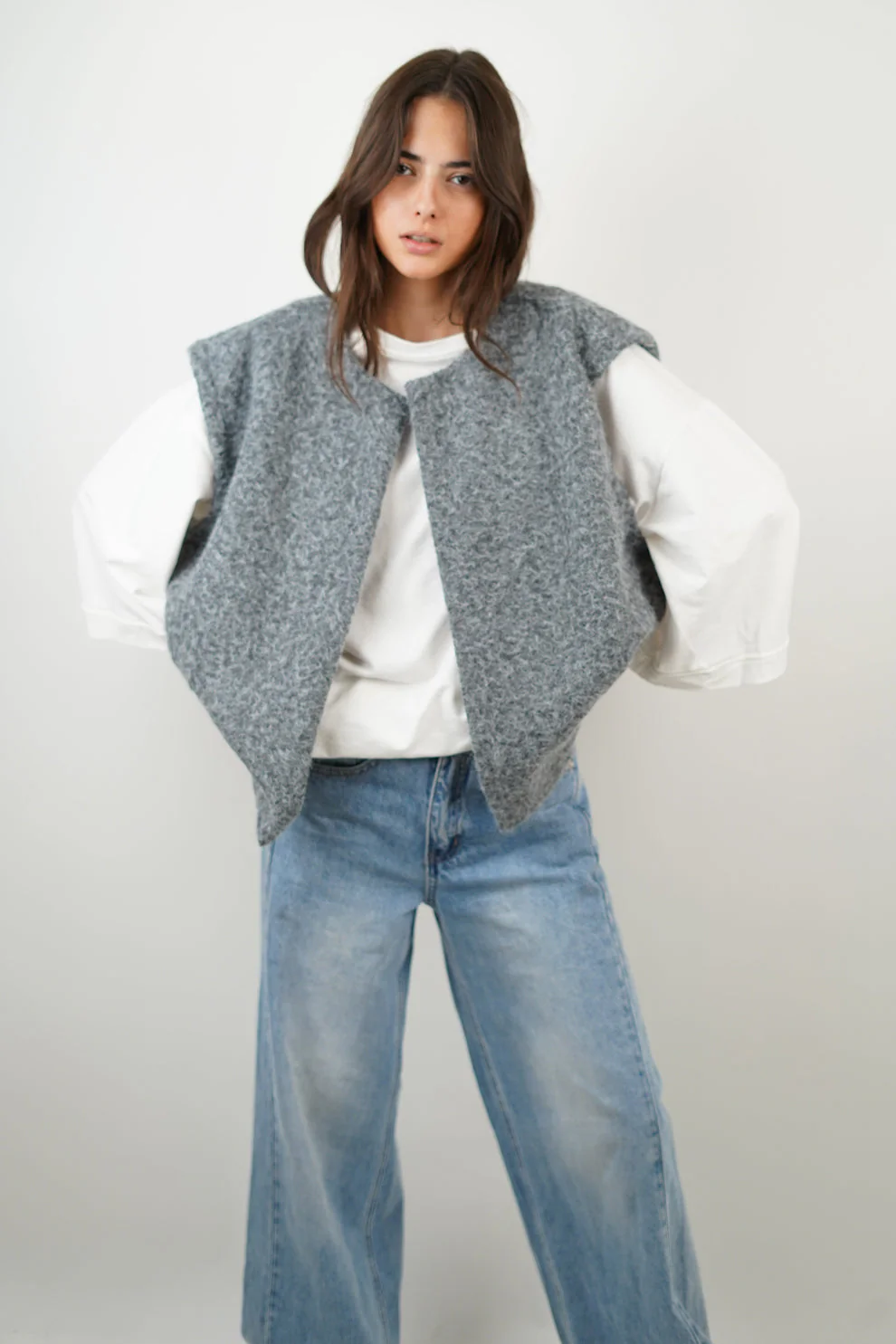 Gebreide mouwloze gilet – Warme laag met een nonchalante look