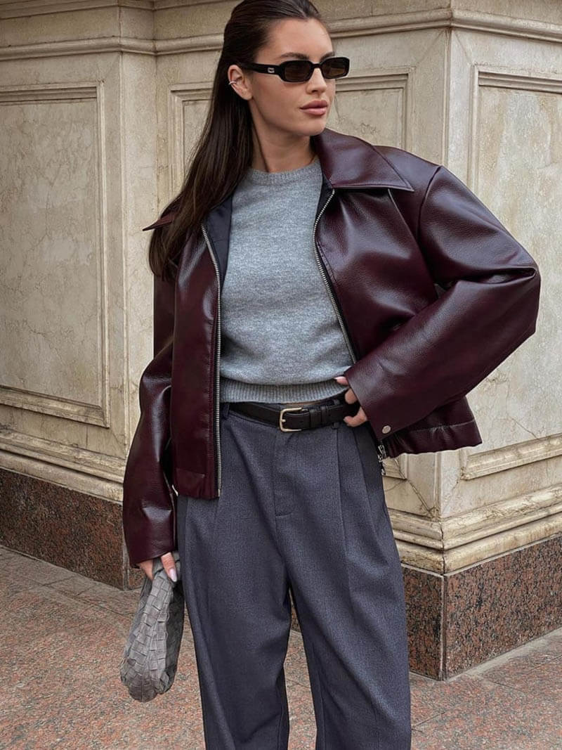 Boxy leren jas – Tijdloze statement outerwear