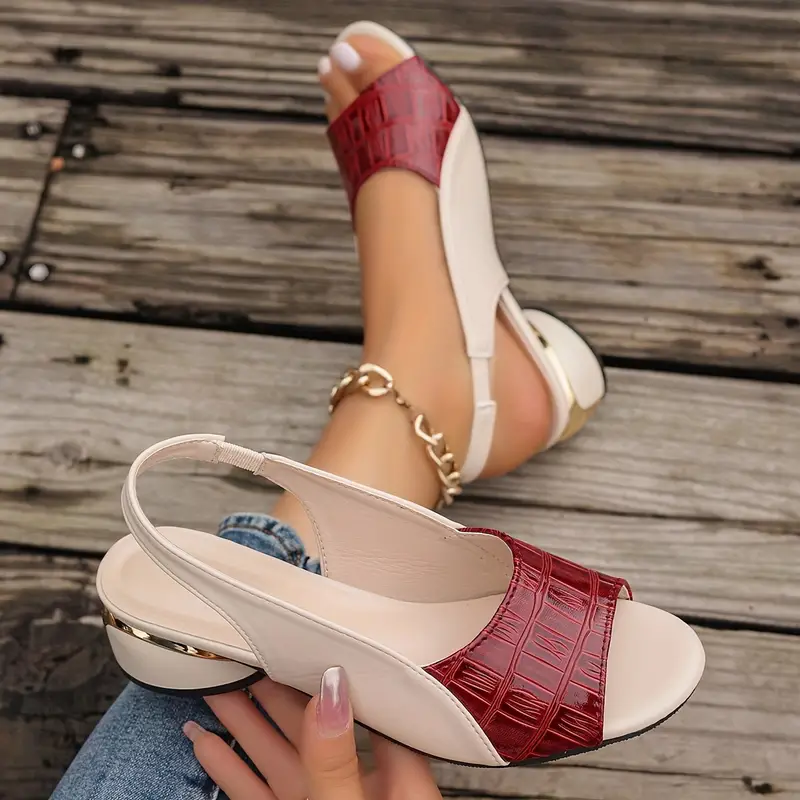 Dames Slingback Sandalen met Lage Hak – Modern en Elegant Design