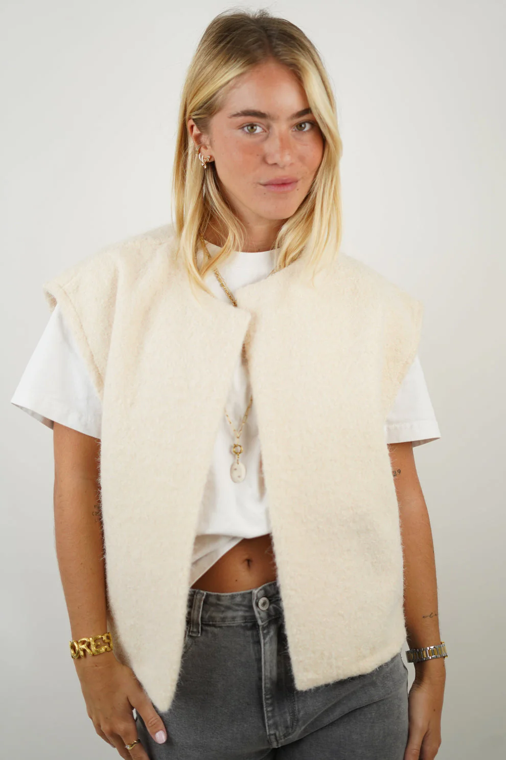 Gebreide mouwloze gilet – Warme laag met een nonchalante look
