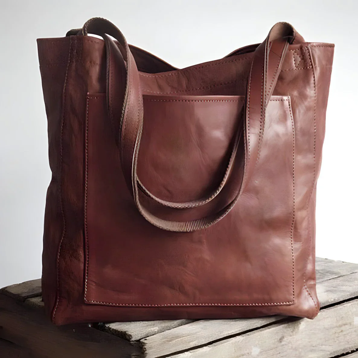 Leren shopper tas – Minimalistisch ontwerp met ruime opbergcapaciteit