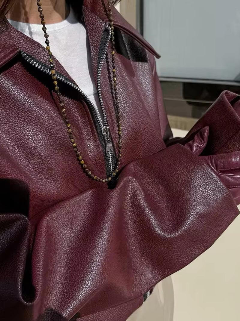 Boxy leren jas – Tijdloze statement outerwear