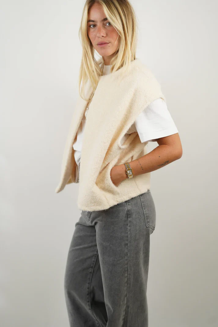 Gebreide mouwloze gilet – Warme laag met een nonchalante look