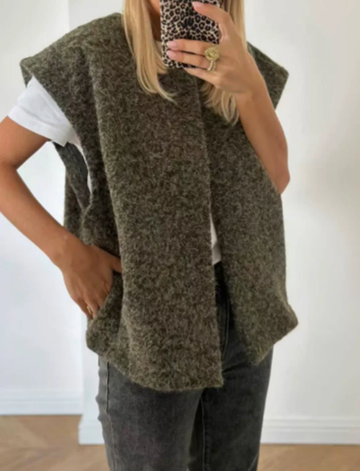 Gebreide mouwloze gilet – Warme laag met een nonchalante look