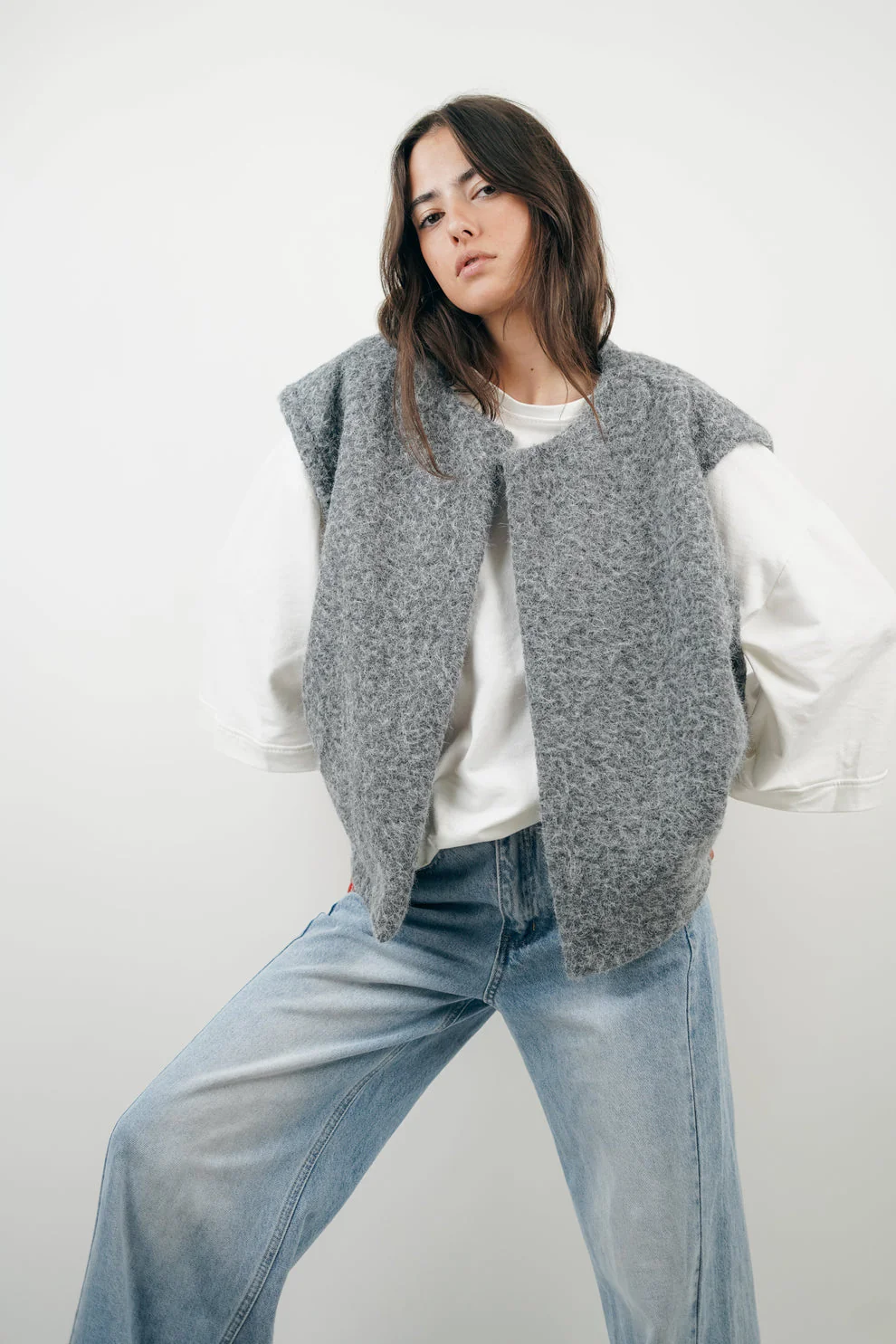 Gebreide mouwloze gilet – Warme laag met een nonchalante look