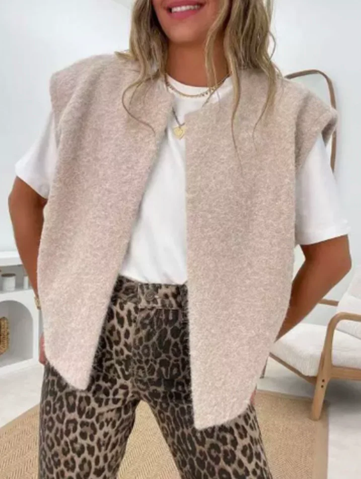 Gebreide mouwloze gilet – Warme laag met een nonchalante look