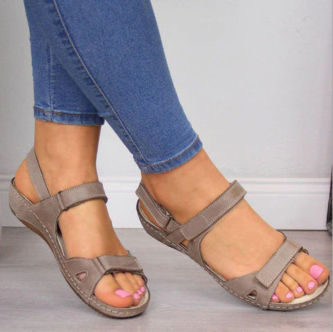 Dames Open Sandalen met Klittenband – Lichtgewicht en Flexibel Design