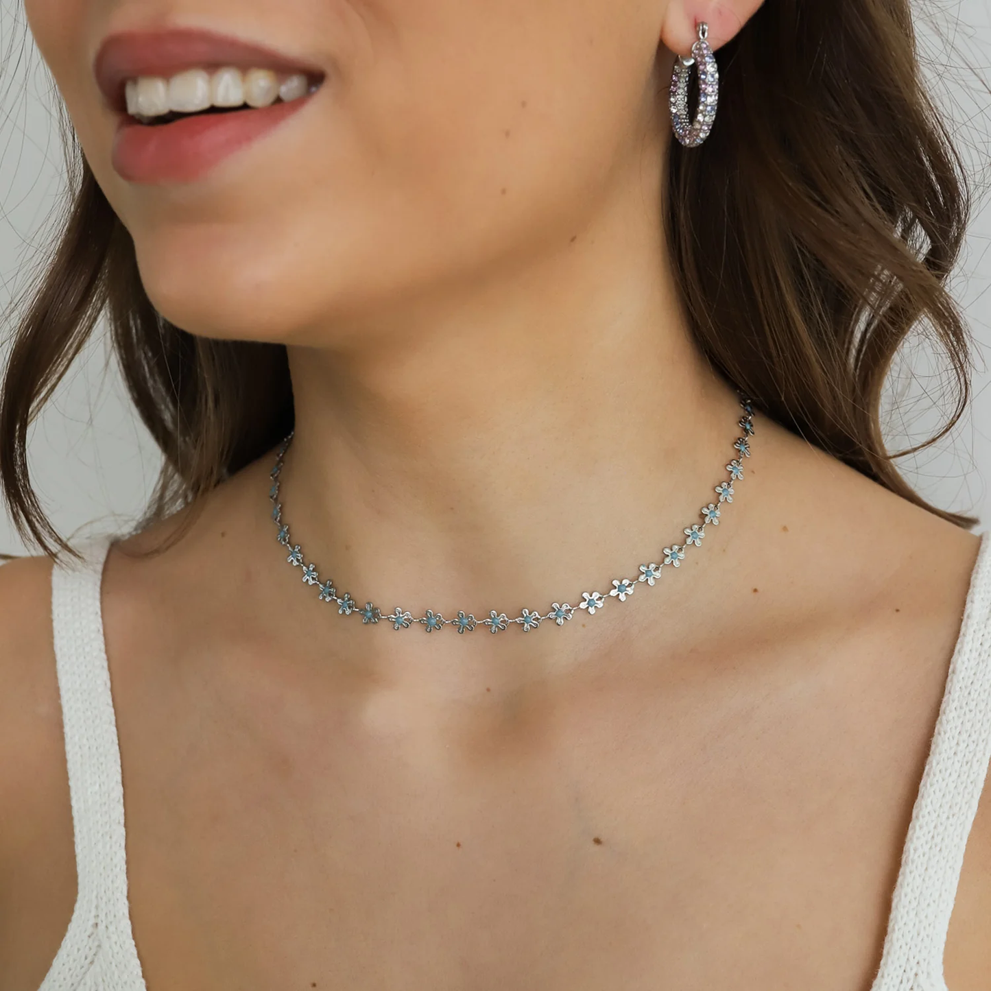 Dames Ketting – Fijne Bloemen Choker