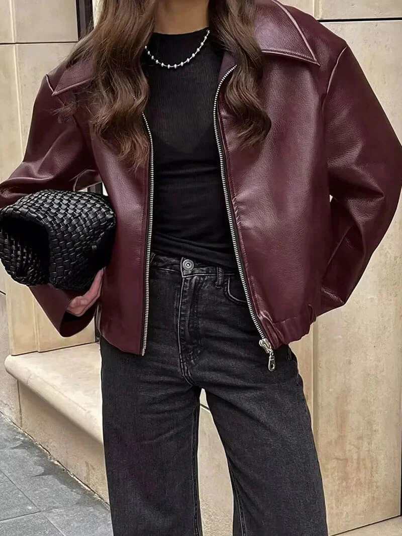 Boxy leren jas – Tijdloze statement outerwear