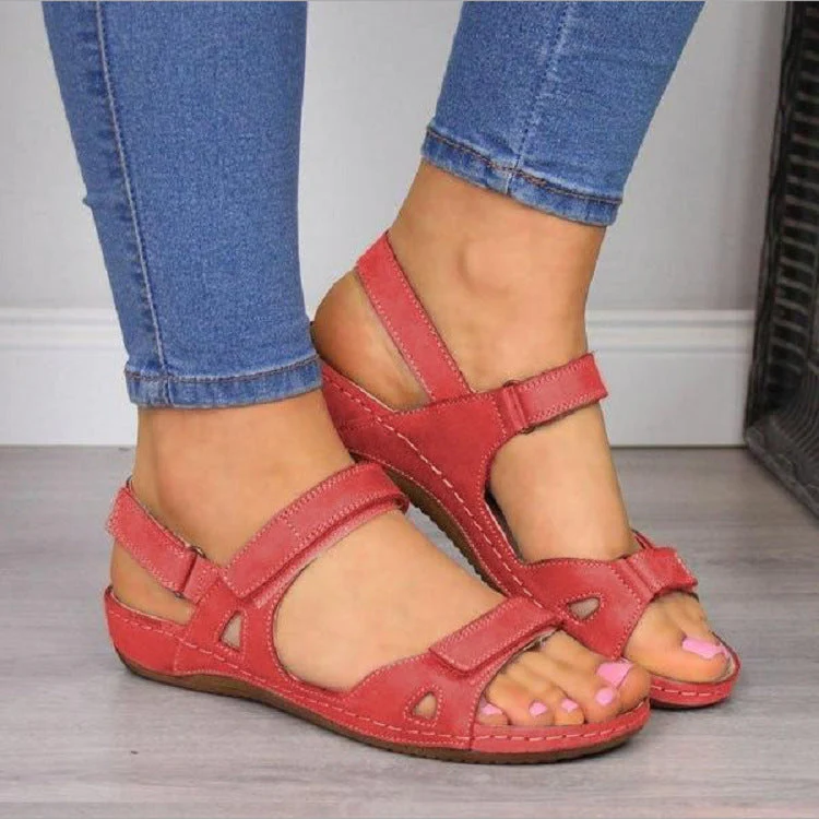 Dames Open Sandalen met Klittenband – Lichtgewicht en Flexibel Design