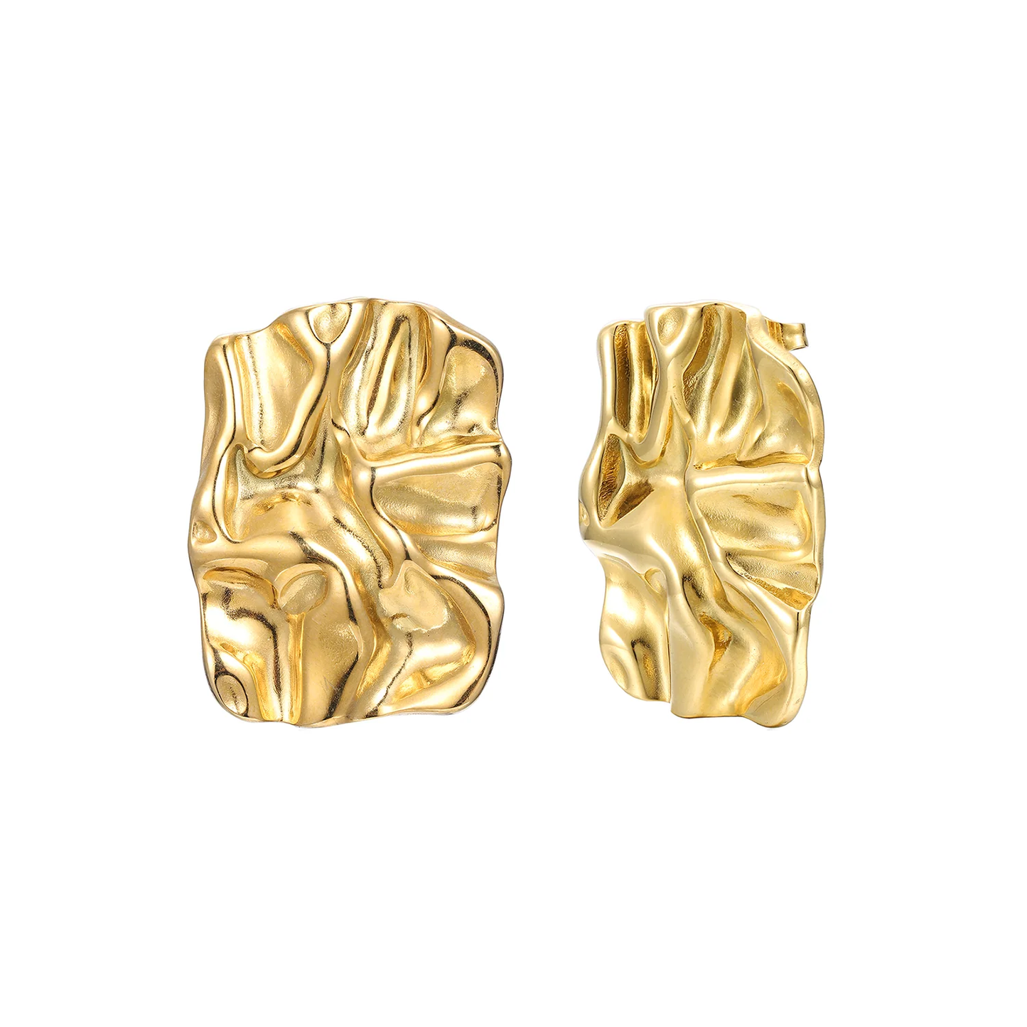 Dames Oorbellen – Gevouwen Statement Studs