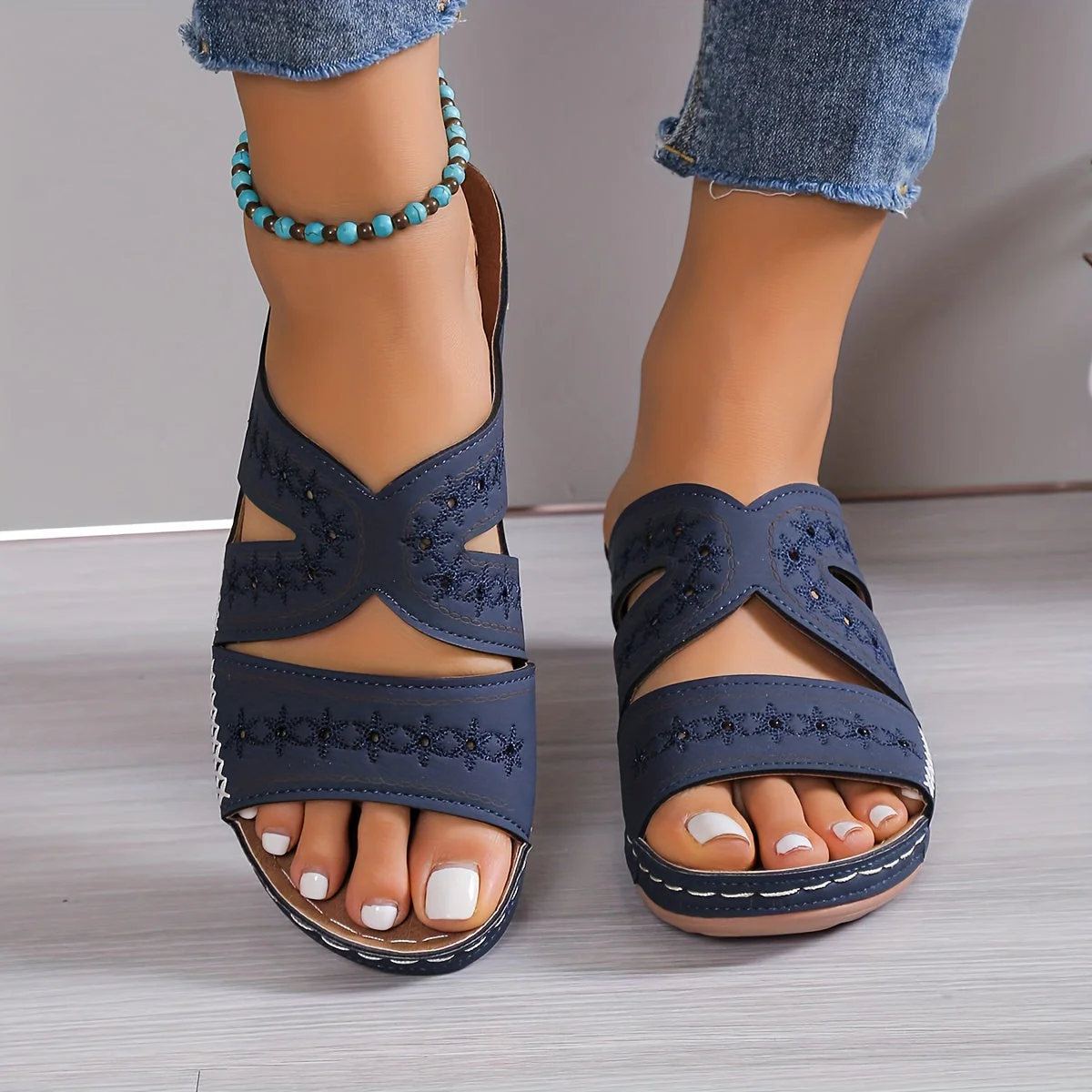 Orthopedische comfortslippers met open sleehak – Steun & stijl in één