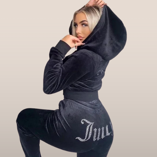 Jade – Velours Trainingspak met Capuchon