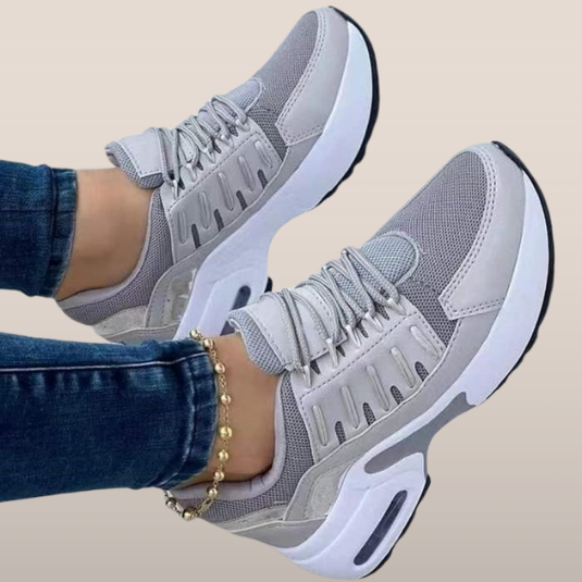 Dames sportieve sneakers – Ademend mesh en verhoogde zool
