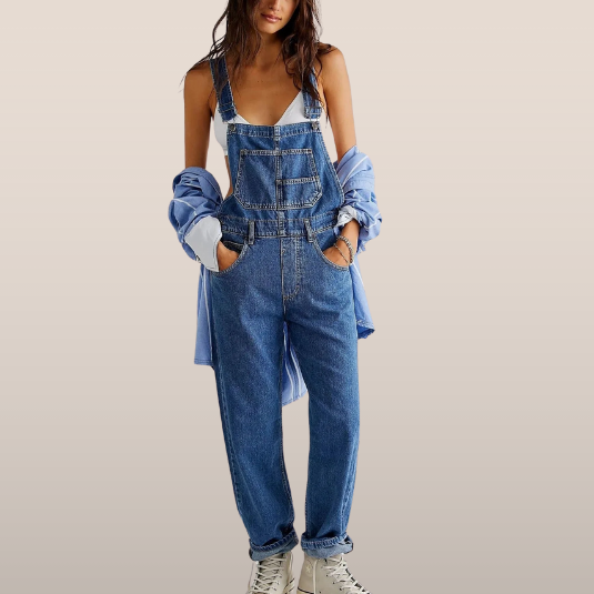 Denim tuinbroek – Relaxed fit met vintage feel