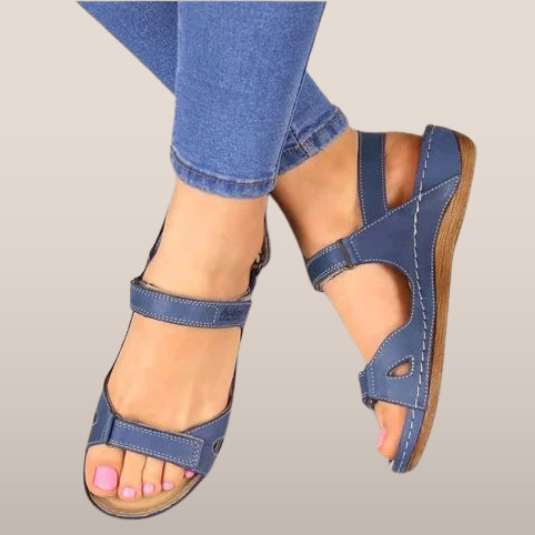 Dames Open Sandalen met Klittenband – Lichtgewicht en Flexibel Design