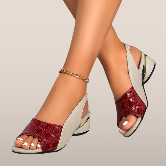 Dames Slingback Sandalen met Lage Hak – Modern en Elegant Design