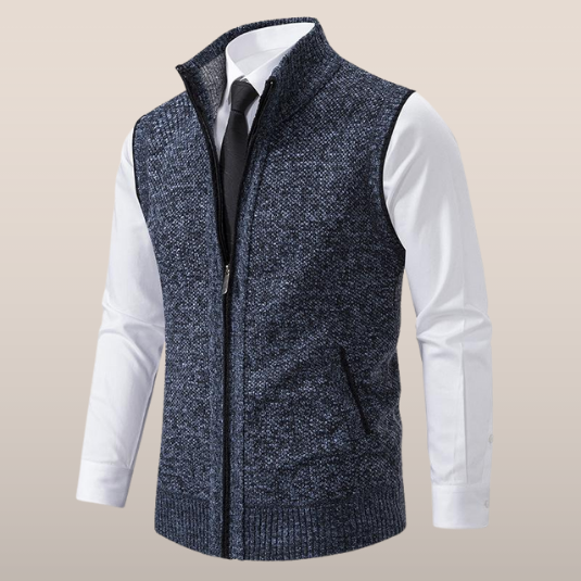 Arno – Mouwloze Vest met Ritssluiting
