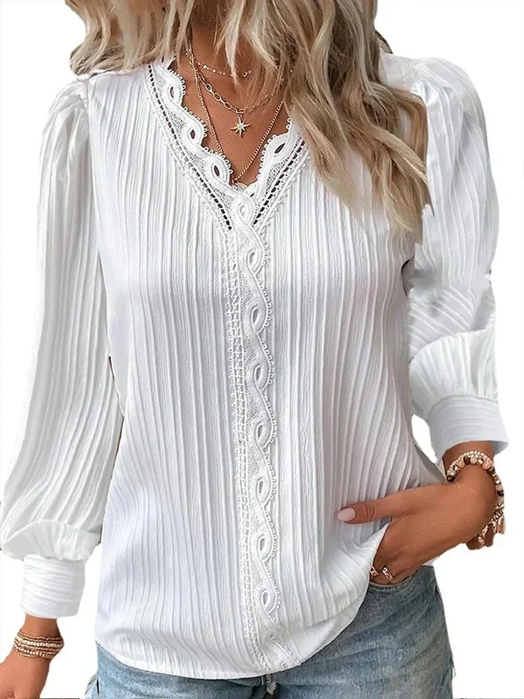 Lena – Elegante Witte Blouse