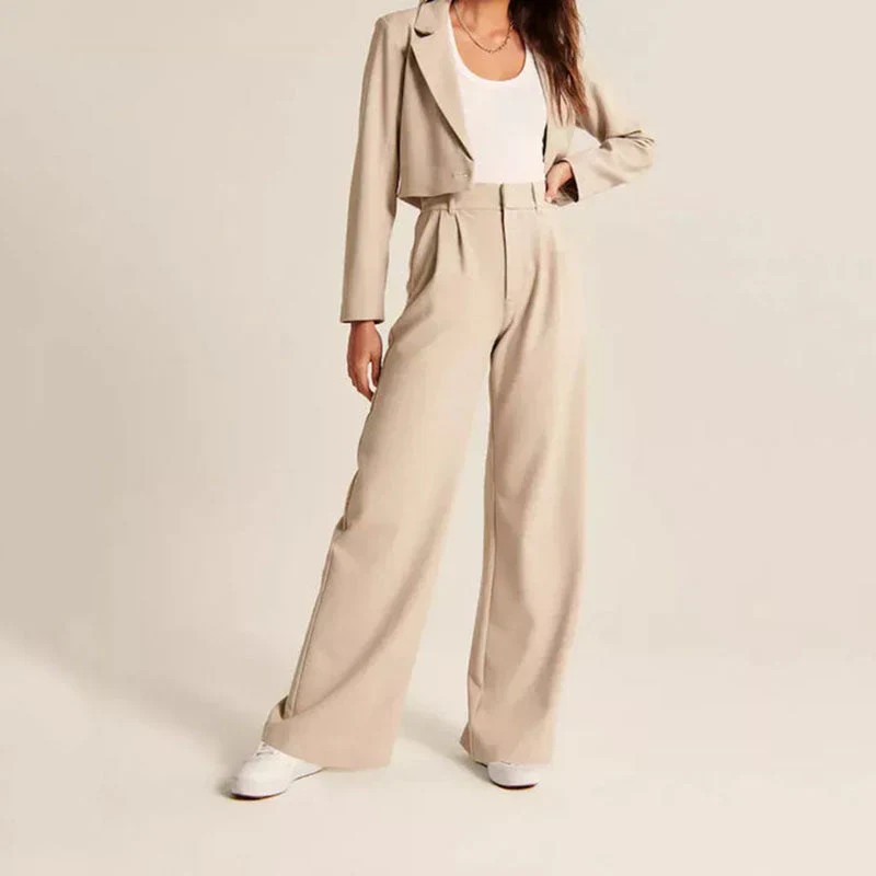 Marieke – Hoge Taille Pantalon met Wijde Pijpen