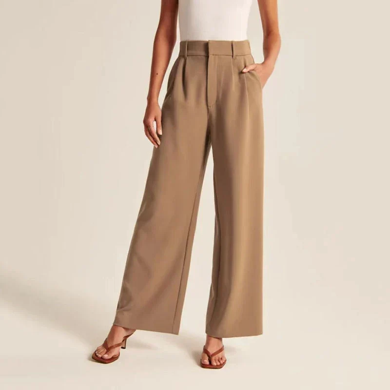 Marieke – Hoge Taille Pantalon met Wijde Pijpen