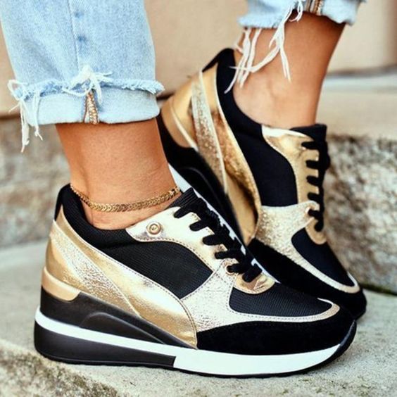 Noëlle – Sneakers met Sleehak