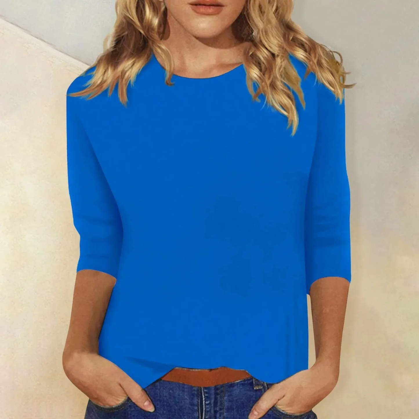 Nore – Basic Top met Driekwartsmouwen