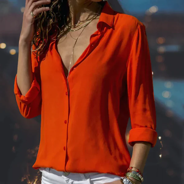 Vera – Klassieke Blouse met Knoopsluiting