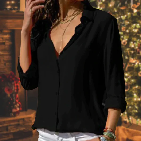 Vera – Klassieke Blouse met Knoopsluiting