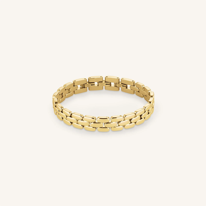 Dames Armband – Brede Schakelarmband met Dubbele Rij