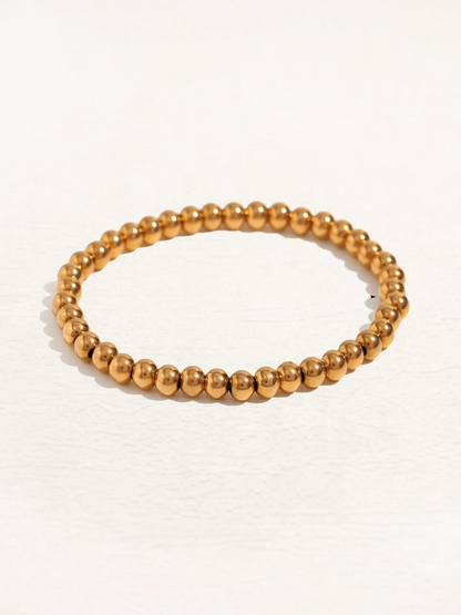 Dames armbanden met bolkralen – Elastische kralenarmbanden in set