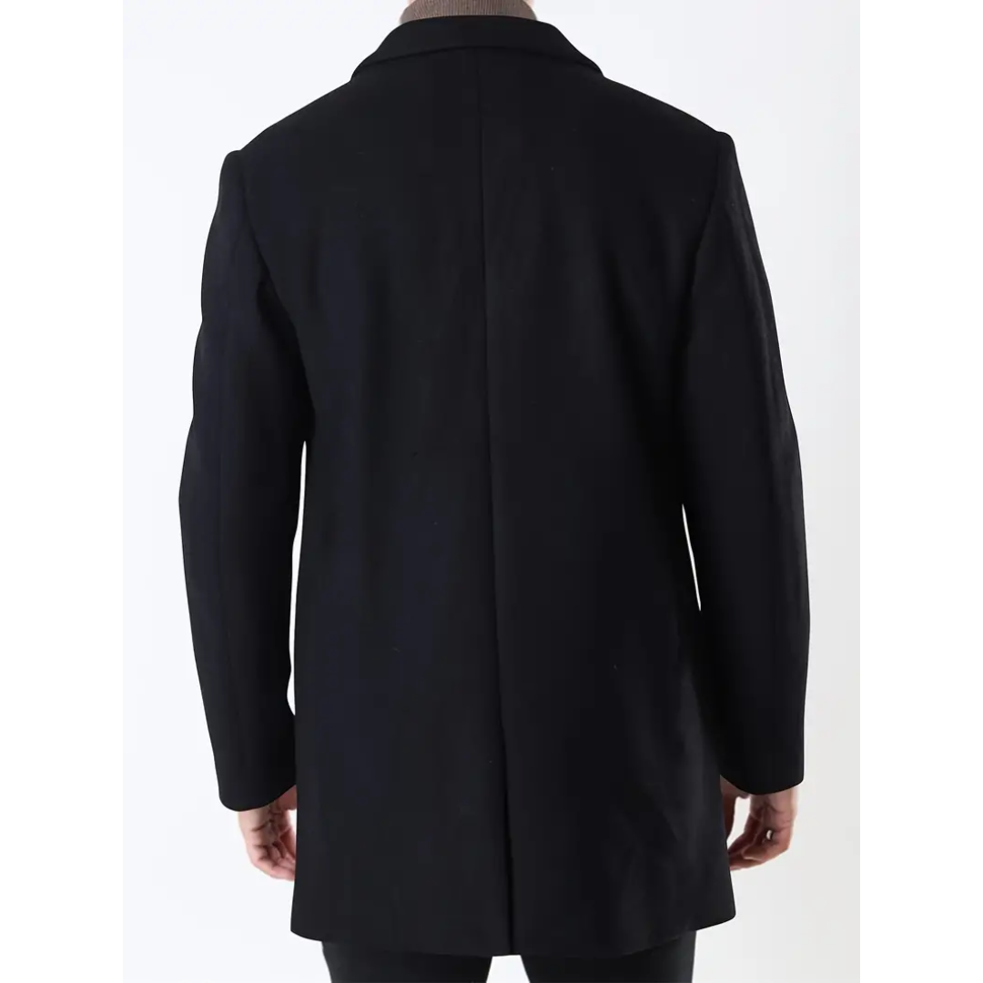 Jacob - Midellange effen trenchcoat