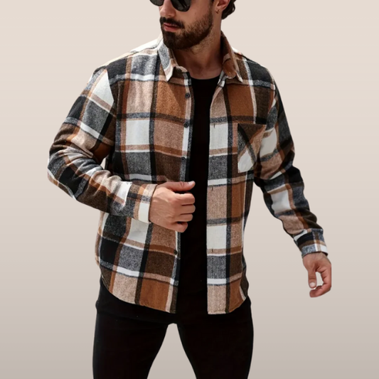 Gerard - Fleece geruite vest