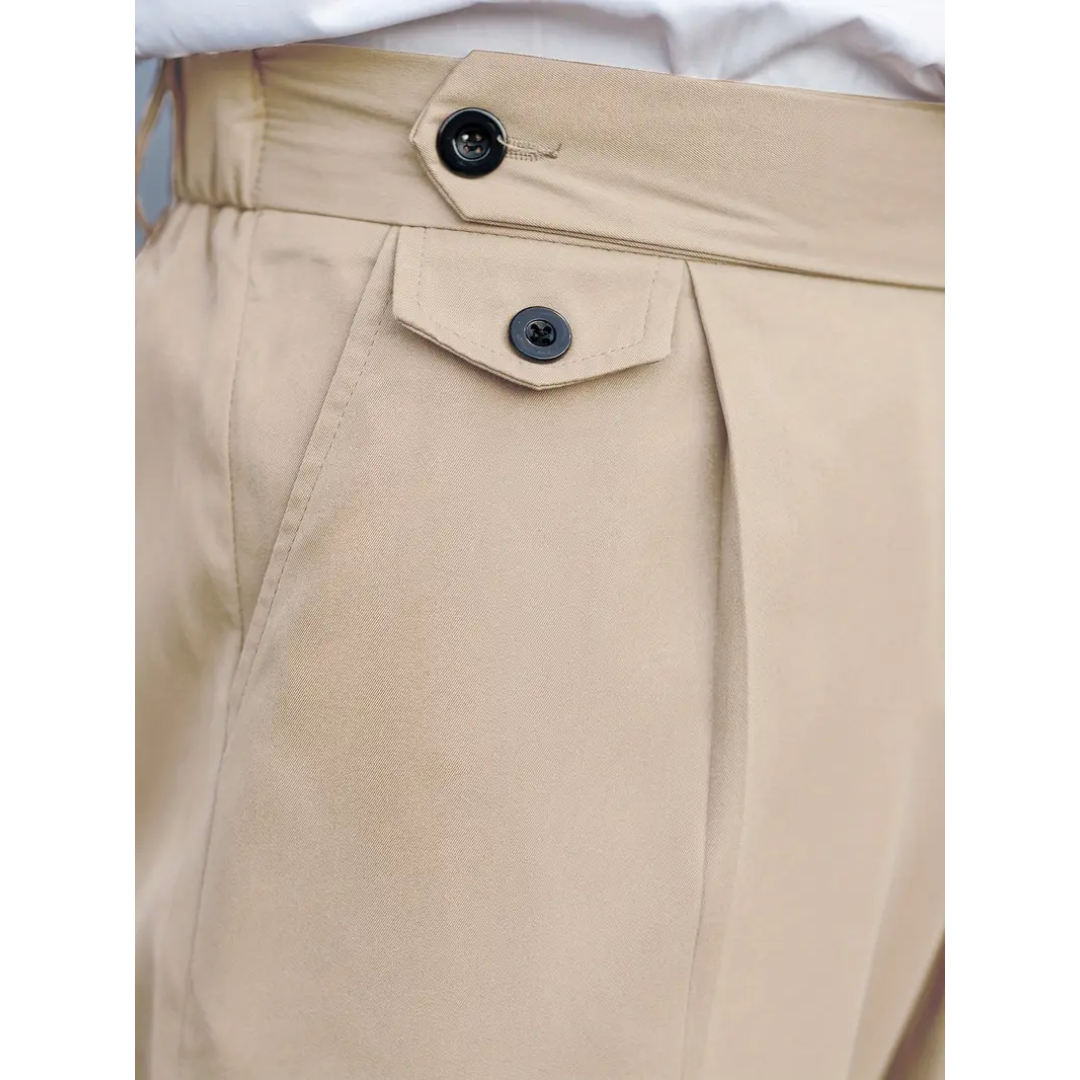 Steven - Vintage broek met knoopdetails