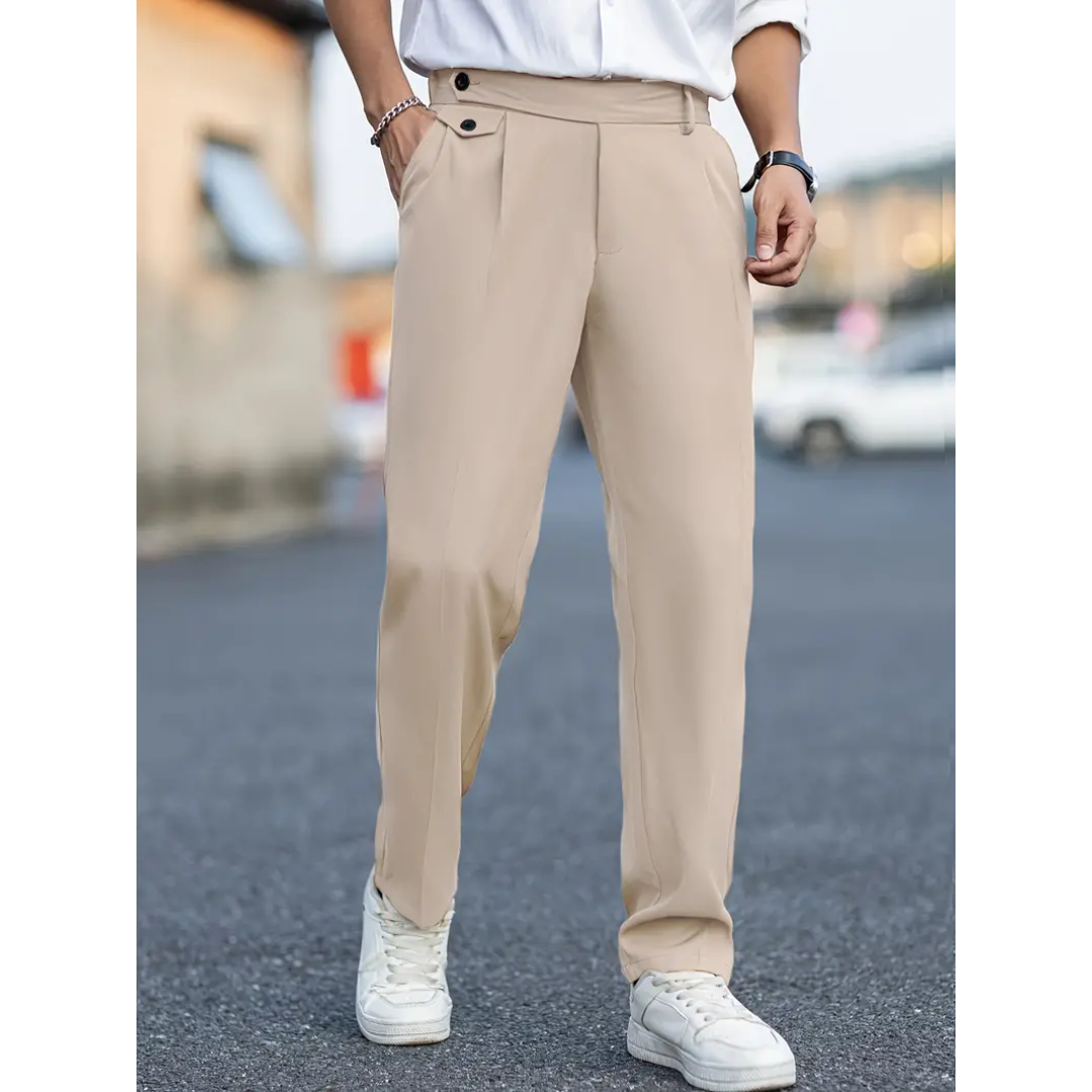 Steven - Vintage broek met knoopdetails