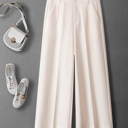 Dames broek – Culotte met hoge taille en knoopdetails