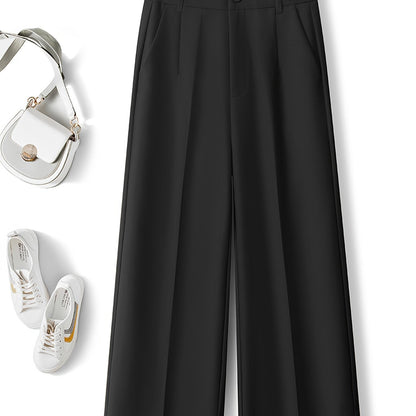 Dames broek – Culotte met hoge taille en knoopdetails