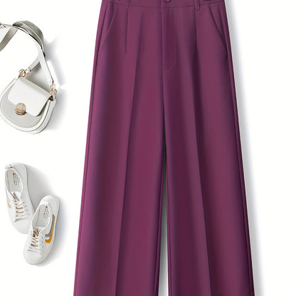 Dames broek – Culotte met hoge taille en knoopdetails
